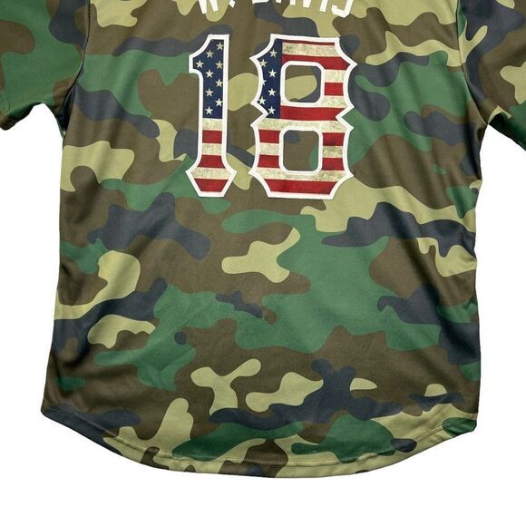 Vanderbilt Men's Camouflage American Flag Embroidered Baseball Jersey - Picture 7 of 9